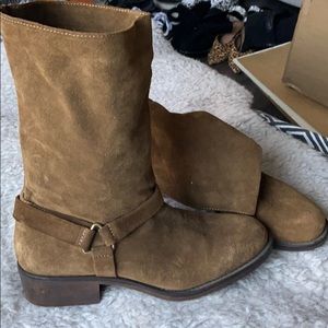 NWT Zara brown leather boots